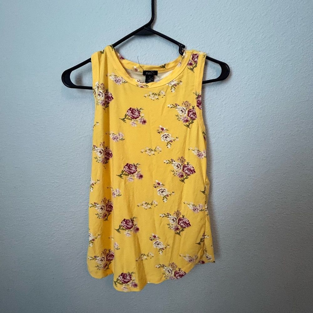 Rue 21 Yellow floral shirt